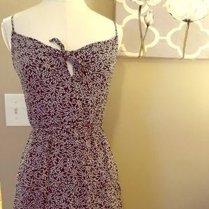Printed mini sundress.